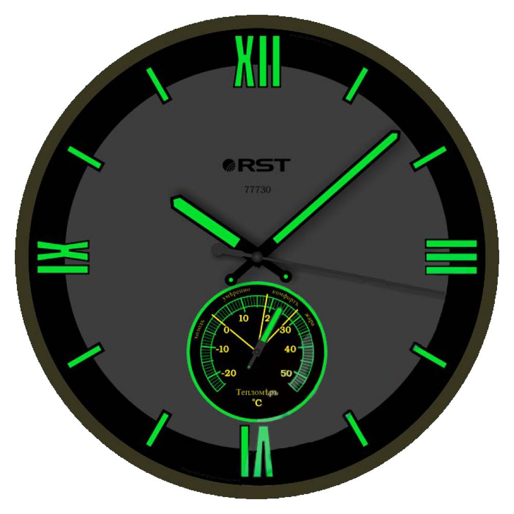 Метеочасы настенные светящиеся д=32 береза