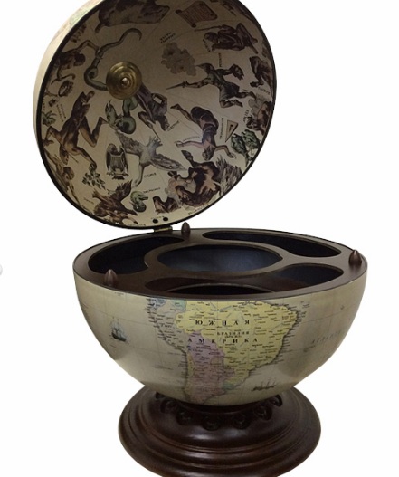 Zoffoli Глобус- бар настольный карта на русском языке