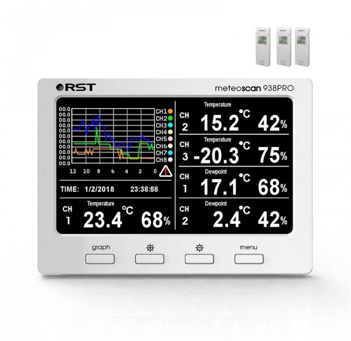 Метеостанция профессиональная 8 радиодатчиков