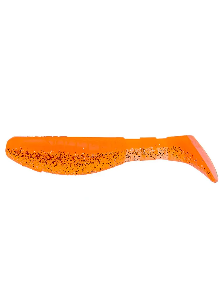 Виброхвост Chubby HS-4-022-N 3.55", 9см, Orange&Sparkles